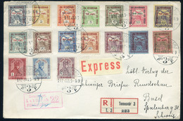 97126 BUDAPEST 1917. Hadisegély II. Sor Ajánlott Levélen Svájcba Küldve  /  BUDAPEST 1917 Military Aid II. Line Reg. Let - Used Stamps