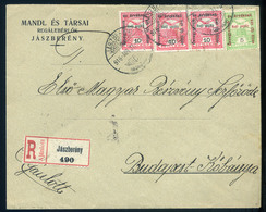 97112 JÁSZBERÉNY 1916. Ajánlott, Céges Levél Budapestre Küldve , Mandl és Társai  /  JÁSZBERÉNY 1916 Reg. Corp. Letter T - Gebraucht