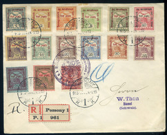 97113 POZSONY 1915. Ajánlott,cenzúrázott Levél Hadisegély Bélyegekkel Svájcba Küldve  /  POZSONY 1915 Reg. Cens. Letter  - Used Stamps