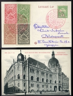 97302 BUDAPEST 1909. Országos Bélyegkiállítás Képeslap, Levélzárókkal,piros Alkalmi Bélyegzéssel  /  BUDAPEST 1909 Nat. - Gebraucht