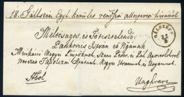 97223 GÁLSZÉCS 1869. Szép Bélyeg Nélküli Hivatalos Levél Ungvárra Küldve  /  GÁLSZÉCS 1869 Nice Stamp Free Official Lett - Oblitérés