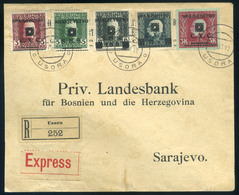 97235 1919. Bosznia,usora Expressz-ajánlott Levél Felülnyomott Feldpost Bélyegekkel Sarajevóba  /  1919 Bosnia Usora Exp - Lettres & Documents