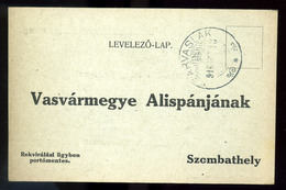 96968 SZARVASLAK / Rogašovci 1916. Érdekes  I. VH-s Rekvirálási Levelezőlap Szombathelyre Küldve - Slowenien