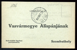 96965 PÁRTOSFALVA / Prosenjakovci  1916. Érdekes  I. VH-s Rekvirálási Levelezőlap Postaügynökségi Bélyegzéssel Szombathe - Slovénie