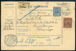 98110 PRIBILINA / Pribylina 1915. Csomagszállító Simontornyára A Huszár Laktanyába Küldve - Used Stamps