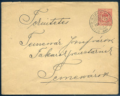 98122 SZERBSZENTMÁRTON / Sânmartinu Sârbesc 1900. Díjjegyes Boríték, Szép Bélyegzéssel Temesvárra - Used Stamps