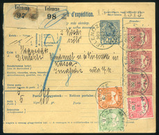 98096 VELENCE 1909. Csomagszállító , Négyszínű Bérmentesítéssel Kassára Küldve - Used Stamps