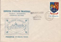 FAGARAS FOTRESS, PHILATELIC EXHIBITION, SPECIAL COVER, 1983, ROMANIA - Lettres & Documents