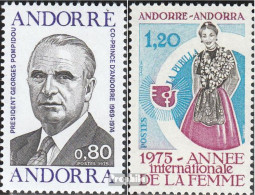 Andorra - Französische Post 270,271 (kompl.Ausg.) Postfrisch 1975 Pompidou, Frauenjahr - Carnets