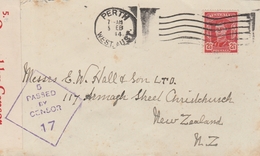 Australie Lettre Censurée Pour La Nelle Zélande 1944 - Lettres & Documents