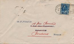 Lettre Five Cent Toronto Exhibition Pour La France Redistribué - Briefe U. Dokumente