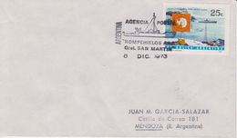 Argentina 1973 Ship "Rompehielos" Gral. San Martin Ca 8 Dic 1973 Cover (40091) - Polar Ships & Icebreakers