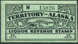 USA Alaska Liquor Revenue 25 Gals. Fine Hinged Mint - Fiscali