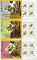 CROATIA 2002 Oak Trees Booklets Of 10 Stamps MNH / **.  Michel 615-17, MH5-7 - Kroatien