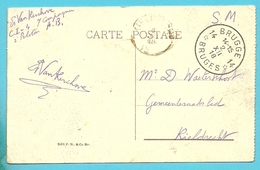 Kaart Met Postagentschapstempel (Agence) * BRUGGE 14 * Op 2/12/18, Verzonden Van C.I.7 Comp. - Fortune (1919)