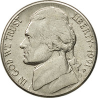 Monnaie, États-Unis, Jefferson Nickel, 5 Cents, 1991, U.S. Mint, Philadelphie - 1938-…: Jefferson