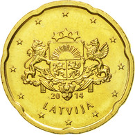 Latvia, 20 Euro Cent, 2014, SPL, Laiton, KM:154 - Lettland