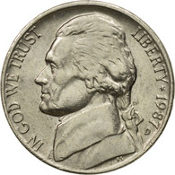 Monnaie, États-Unis, Jefferson Nickel, 5 Cents, 1987, U.S. Mint, Denver, TTB - 1938-…: Jefferson
