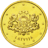 Latvia, 10 Euro Cent, 2014, SPL, Laiton, KM:153 - Letland