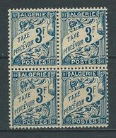 ALGERIE 1926/28 . Taxe N° 11 En Bloc De Quatre . Neufs ** (MNH) - Postage Due
