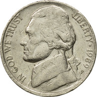 Monnaie, États-Unis, Jefferson Nickel, 5 Cents, 1989, U.S. Mint, Philadelphie - 1938-…: Jefferson