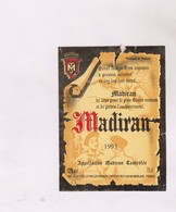 ETIQUETTE DE VIN MADIRAN 1993! - Madiran