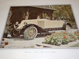 PHOTO RENAULT TORPEDO SPORT 1922 - Non Classificati