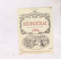 ETIQUETTE VIN BERGERAC, 1996! - Bergerac