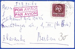 Cover - Lisbon, Portugal To Berlin, Germany / Cancel - Santa Justa, Lisboa . 1965 - Briefe U. Dokumente