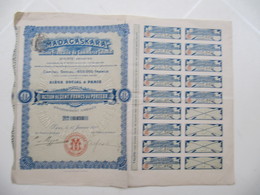 1 X Action - Madagaskara, Société Française De Commerce Colonial - Paris,1910 - Afrique