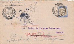 Lettre Kingston Redistribué Pour La France Cover Jamaica - Giamaica (...-1961)