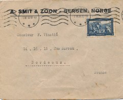 Lettre Bergen Norge Pour La France Cover Norway - Cartas & Documentos