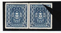 NEU1173 ÖSTERREICH 1922 Michl 399 PLATTENFEHLER FARBFLECKE Am RAND Mit VERGLEICHSTÜCK SIEHE ABBILDUNG - Variétés & Curiosités