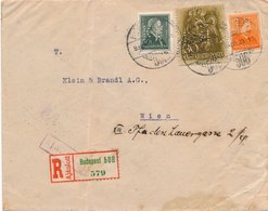 Lettre Budapest Perfin Pesti Magyar Kereskedelmi Bank + Griffe Ajau... - Lettres & Documents