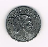 &-  HERDENKINGSMEDAILLE  KING JOHN - ROBA - RDOH - DIVA ( PANORAMA) 1972 ? - Souvenirmunten (elongated Coins)