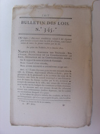 BULLETIN DES LOIS De 1811 - CHINON - TRAVAUX RUE DE RIVOLI PARIS - HOLLANDE TRIBUNAUX PAYS BAS - DOUANES - BATELIERS - Gesetze & Erlasse