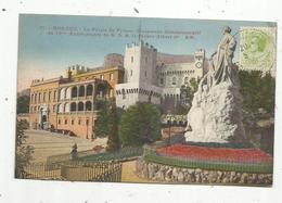 Timbre , Sur Carte Postale ,1931 , MONACO ,PRINCIPAUTE , Le Palais, 3 Scans - Marcofilie