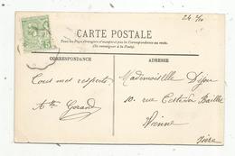 Timbre , Sur Carte Postale ,1910  , PRINCIPAUTE DE MONACO , La Cathédrale, 3 Scans - Marcophilie