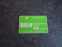 CARTE TELEPHONIQUE BANDE MAGNETIQUE COMPAGNIES PETROLIERES SUN OIL COMPANY T.B.E !!! - Boorplatformen