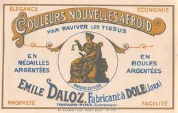 08296 "COULEURS NOUVELLES AFROID - EMILE DOLAZ - FABRICANTA A DOLE-JURA-TRIPARD-POUX" ETICH ORIG - Etiketten