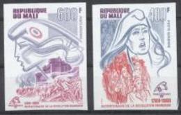 Mali 1989, 200th French Revolution, Stamp Exhibition Philexfrance '89 , 2val IMPERFORATED - Rivoluzione Francese