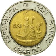 Monnaie, San Marino, 500 Lire, 1991, TTB, Bi-Metallic, KM:269 - Saint-Marin