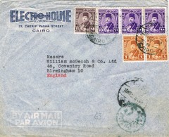 29665. Carta Aerea CAIRO (Egypt) 1948. Comercial Electro House. Censura - Storia Postale