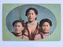 C.P.A. : SAMOA, Samoan Girls, Jeunes Filles Aux Seins Nus, Stamp 1910 - Samoa