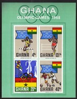 Ghana / Olympic Games Mexico 1968 / Athletics, Boxing, Football / Mi Bl 33 / MNH - IMPERFORATED - Zomer 1968: Mexico-City