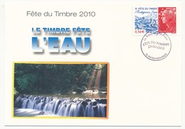 Carte Fédérale - Fête Du Timbre AIX En PROVENCE 2010 - Protégeons L'eau (Beaujard) - 27.2.2010 - Cartas & Documentos
