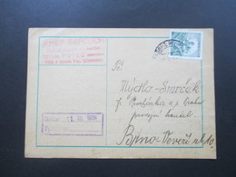 Böhmen Und Mähren 1939 Postkarte Firmenkarte Josef Barcuch Potec. Interessante Karte! - Brieven En Documenten