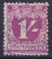 New South Wales Revenue Stamp Duty 1/- Used - Revenue Stamps