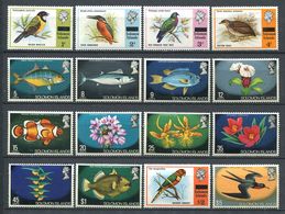 237 SALOMON 1975 - Yvert 277/92 Surcharge - Fleur Oiseau Papillon Poisson - Neuf **(MNH) Sans Trace De Charniere - Islas Salomón (...-1978)