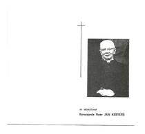 P 501. E.H. JAN KESTERS - °BEEK (BREE) 1888 /OPGLABBEEK/HASSELT/ZOLDER/PEER/LUIK  - +ST-TRUIDEN 1984 - Imágenes Religiosas